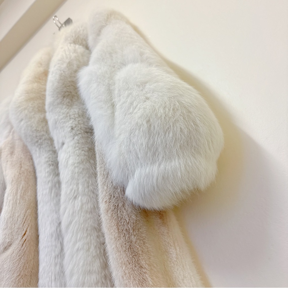 Christian Dior Cream Blush  Mink and Fox Fur Coat - Picture 5 of 16